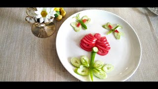 Super Salad Decoration IdeasHandmadeFood Decoration IdeasBeautiful Veg FlowerArtEasy Make [upl. by Voe]