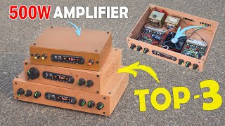 TOP3 Best 500W amplifier making at home  How to make 200W Amplifier with Volume Bass amp Treble🔥 [upl. by Atirehs]