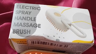 Trying out Temu electric spray massage brush for the first time temu [upl. by Ahsekim585]