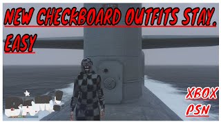 🏁NEW CHECKERBOARD OUTFITS STAY ON🏁GTA ONLINEEASY CHECKERBOARD GTA ONLINE KEEP OUTFITSONEASY [upl. by Eilsel615]