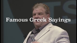 Famous Greek Sayings [upl. by Einapets]