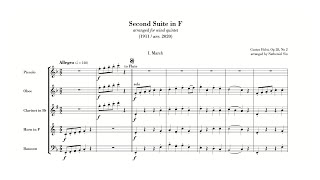 Holst Second Suite in F arr wind quintet [upl. by Christianson]