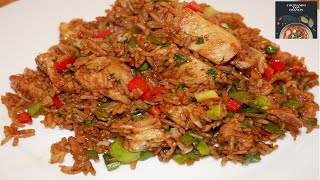 Arroz frito con POLLO el mas facil y sencillo👨🏽‍🍳🍗arrozfrito arrozchino arrozftito [upl. by Aidua]