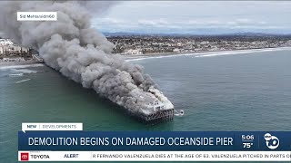 Demolition begins on Oceanside pier [upl. by Renckens]