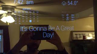 Raspberry Pi Smart Mirror Demo [upl. by Vonnie]