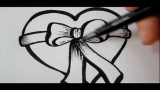 How To Draw A Heart amp Bow [upl. by Alvar]