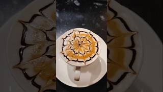 latte coffee art cute coffee chocolate design barista coffee 😘😘🤗🤗 [upl. by Elletnahs]