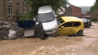 Inondations en Belgique après de fortes pluies [upl. by Shalom]