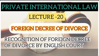 PRIVATE INTERNATIONAL LAWFOREIGN DECREE OF DIVORCETOPIC 20MALAYALAM CLASS [upl. by Ajin528]