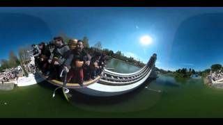 Descente manège Discobelix Parc Asterix en mode 360° theta go pro [upl. by Kcinimod]