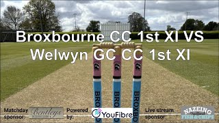 Broxbourne CC 1st XI VS Welwyn Garden City CC 1st XI [upl. by Tsepmet684]