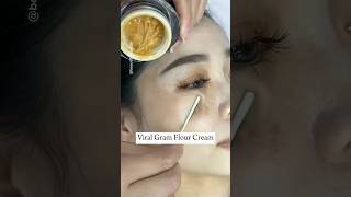 Viral Gram Flour Cream DIY Besan Face Cream Pack fairness fairskin beauty [upl. by Elinet]