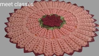 So attractive crochet THAALPOSH Doily thallirumaal tableclothmeethandknittingclasses [upl. by Sima386]