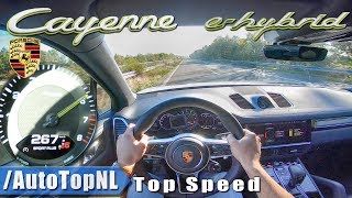 PORSCHE CAYENNE 2019 E HYBRID 462HP AUTOBAHN POV 267kmh by AutoTopNL [upl. by Nets]