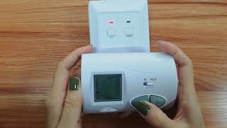 Wireless Digital RF Room Gas Boiler Thermostat [upl. by Stavros778]