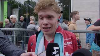 Lennert van Eetvelt  Interview at the finish  Il Lombardia 2024 [upl. by Kernan]