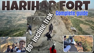 MUMBAI TO Harihar Fort trek  most iconic and dangerous trek of NASHIK DRV01 trekking trek [upl. by Namyaw]