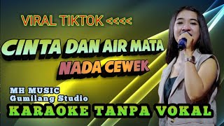 CINTA DAN AIR MATA  KARAOKE NADA CEWEK TANPA VOKAL  SARAH AZHARA MH MUSIC [upl. by Avin701]