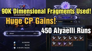 Black Desert Mobile 450 Alyaelli Runs amp Enchanting Gear With 90K Dimensional Fragments  Crazy CP [upl. by Ryan763]