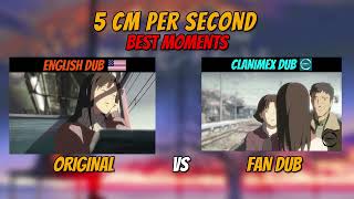 Akari going to meet Takaki 5 Centimeter per second Hindi Dub  Original vs Fan DUB [upl. by Edrock]