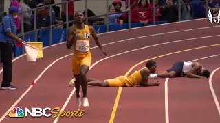 DOUBLE FALL shocks mens 400m at HBCU Showcase event  NBC Sports [upl. by Marlette]