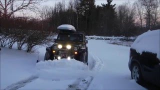 Jeep JK w SnowSport Plow  Jan 13 2016 [upl. by Pearman]