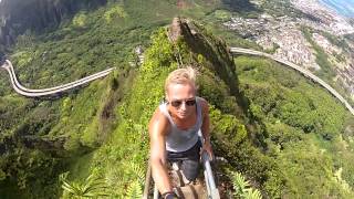 Stairway to Heaven Haiku Stairs  Oahu GoPromov [upl. by Eilsew]