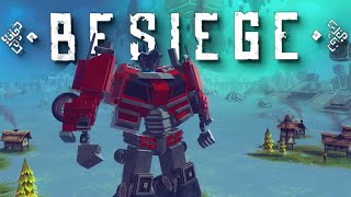 Ultimate Optimus Prime Transformer Heavy Battle Bot amp More  Besiege Creations Gameplay [upl. by Zena814]