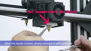 How to change 2 in 1 out nozzle for Geeetech 3D printer [upl. by Salocin]