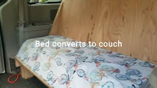 Bed  couch minivan build  Wathier bed [upl. by Usanis42]