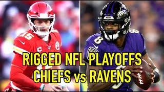 NFL Rigged Chiefs vs Ravens  AFC Championship  Scripted Breakdown [upl. by Yggam300]