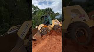 Wheel loader stuck in sand viralvideo shorts amazing machine technology heavymachines [upl. by Martinic]