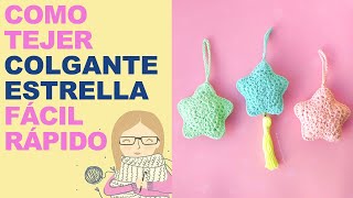 🌟 Como hacer un hermoso COLGANTE DE ESTRELLA 🌟 en crochet ganchillo en 20 minutos Super fácil [upl. by Oralle]