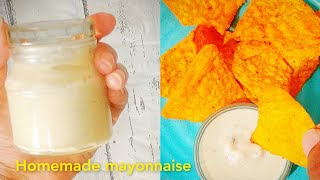 Eggless Mayonnaise Recipe in mixi  healthy dip recipes  just in 1 minute veg mayo recipe [upl. by Enaffit]