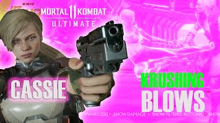 MORTAL KOMBAT 11 CASSIE KRUSHING BLOW AUGMENTS 100 DAMAGE [upl. by Naloc]