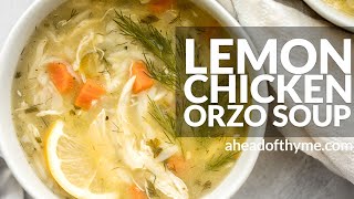 Lemon Chicken Orzo Soup [upl. by Atis523]