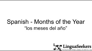 Spanish Months of the Year [upl. by Ylimme989]