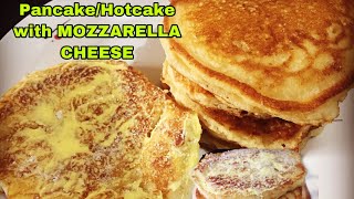 Hotcake or Pancake with MOZZARELLA CHEESE  PANCAKE or HOTCAKE EASY RECIPE  Pang Negosyo Hotcake [upl. by Levins114]