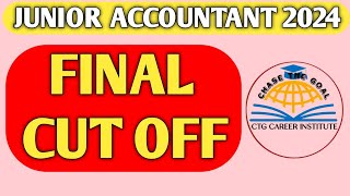 Junior Accountant Final Cut Off 2024 l Junior Accountant Final Safe Score l JRA Result 2024 l [upl. by Arahc]