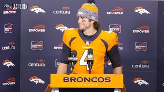 QB Jarrett Stidham on winning his first Broncos start Its about the team getting its eighth win [upl. by Ot216]