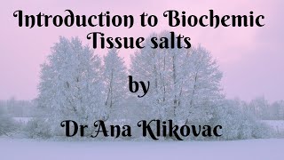 Introduction to Biochemic Tissue Salts by Dr Ana Klikovac [upl. by Enoval]