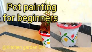 Pot painting ideas for beginners  Pot decor  gamla painting pot painting ideas [upl. by Elwood]