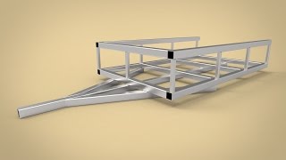 Solidworks Konstrukcje spawane Weldments rama przyczepy trailer frame cz2 [upl. by Ytsrik]