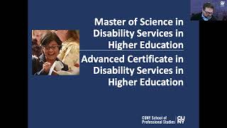 MS amp Advanced Certificate in Disability Services in Higher Ed  Information Session  CUNY SPS [upl. by Etselec]