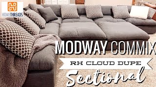 We got a RH Cloud Couch Dupe  Modway Commix Down Sectional Review  The Home Life 🏠 [upl. by Atinehc]