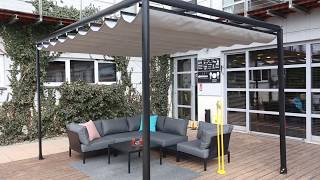 Aluminium pergola with retractable roof [upl. by Olimreh]