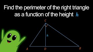 Find The Perimeter of Triangle as a Function of Its Height  Thales Theorem [upl. by Mortimer]