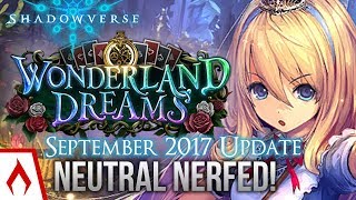 Shadowverse NEUTRAL NERFED September 2017 Balance Changes [upl. by Stetson]