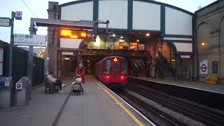 London Underground Upminster bound S7 Stock District Line Train leaving West Brompton [upl. by Airdnahc]