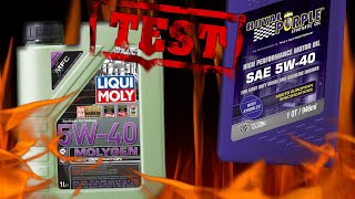 Liqui Moly Molygen 5W40 kontra Royal Purple 5W40 Clean Test 400°C [upl. by Moreland391]